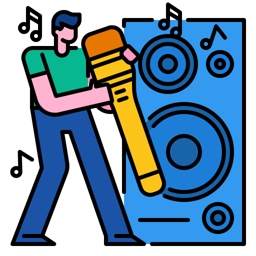 Singing Generic Outline Color icon