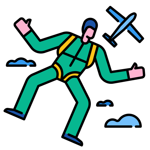 Skydiving Generic Outline Color icon