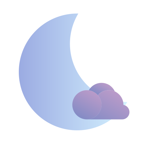 Пасмурная ночь Generic Flat Gradient иконка