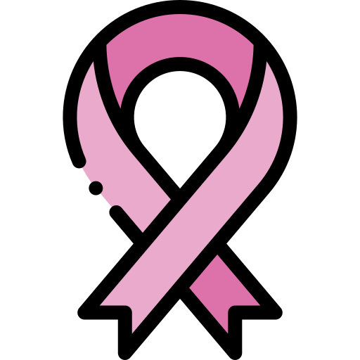 Pink ribbon Detailed Rounded Lineal color icon