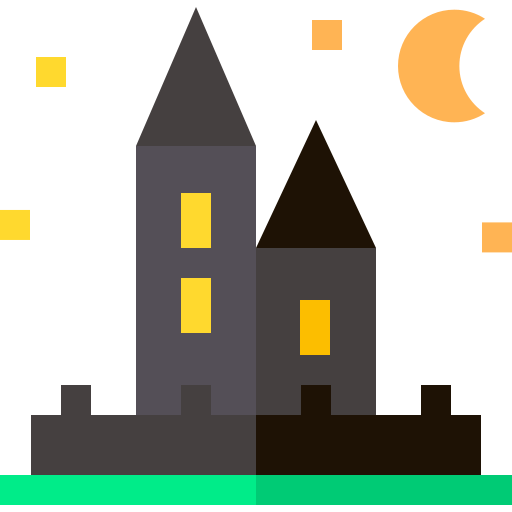 Дом с привидениями Basic Straight Flat иконка
