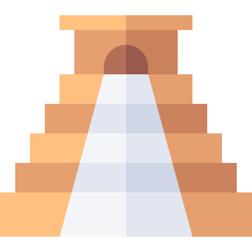 piramide di chichén itza Basic Straight Flat icona