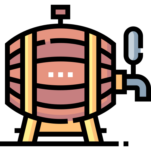 Barrel Detailed Straight Lineal color icon