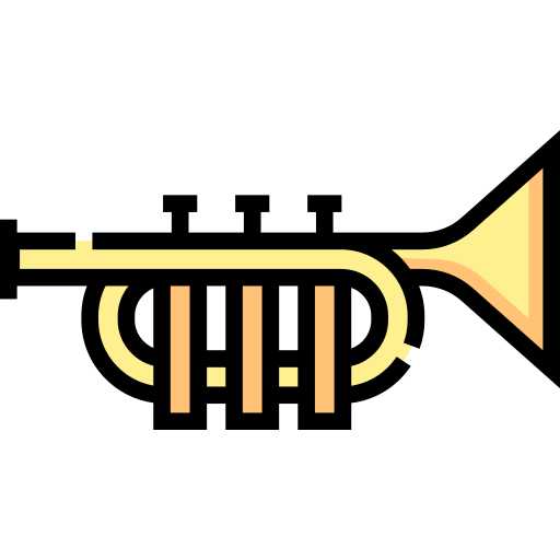 Trumpet Detailed Straight Lineal color icon