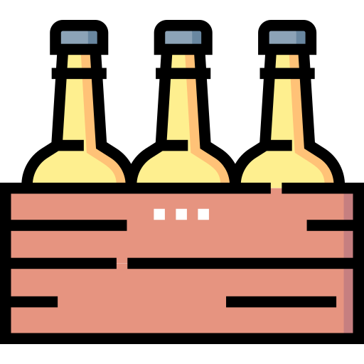 caja de cerveza Detailed Straight Lineal color icono