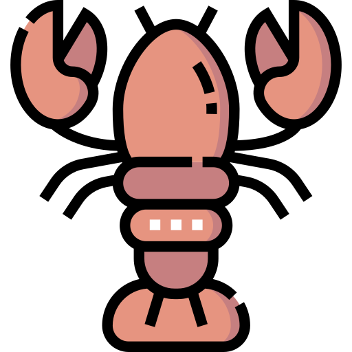 Lobster Detailed Straight Lineal color icon