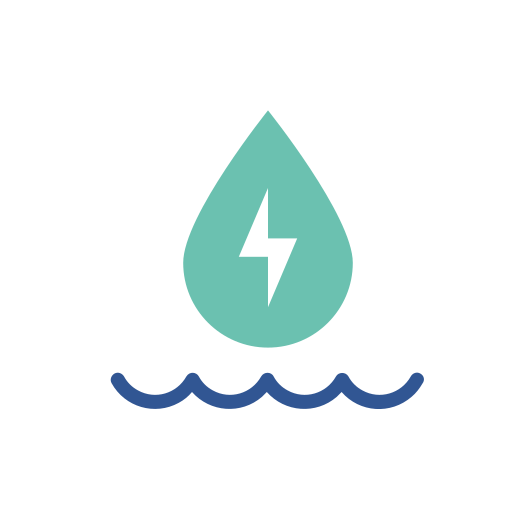 energía del agua Good Ware Flat icono
