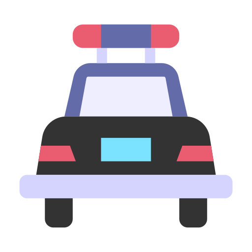auto della polizia Good Ware Flat icona