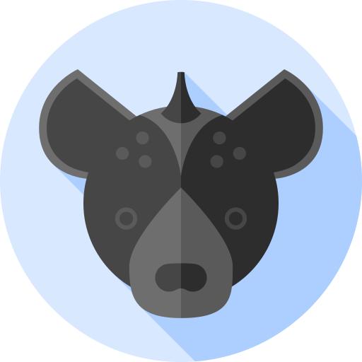 hiena Flat Circular Flat ikona