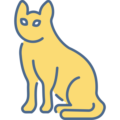 gato Generic Outline Color icono