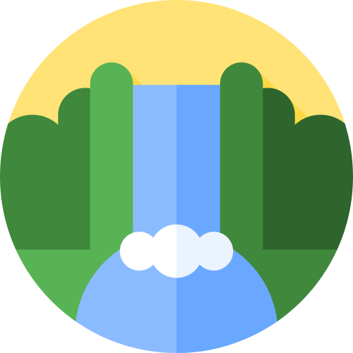 Waterfall Flat Circular Flat icon