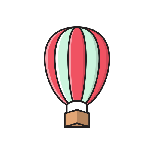 Air balloon Vector Stall Lineal Color icon