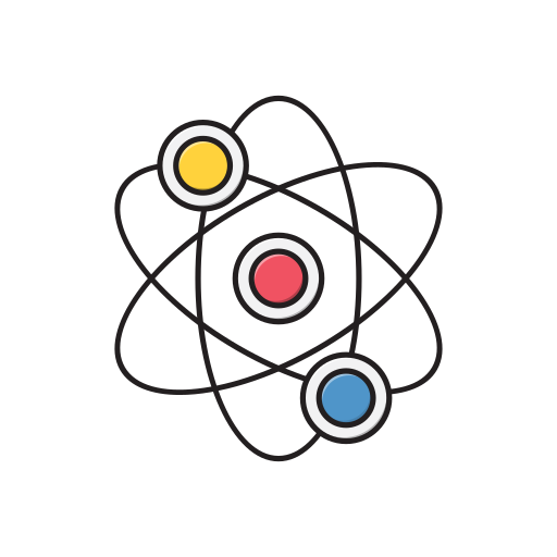 atomo Vector Stall Lineal Color icona