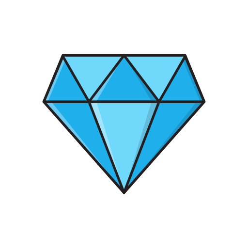 Diamond Vector Stall Lineal Color icon