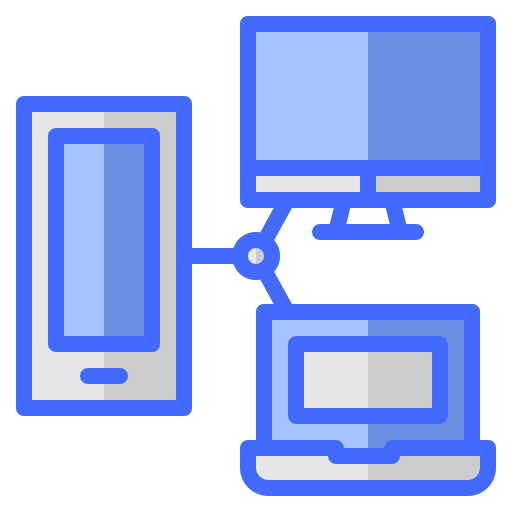 Multiple devices Generic Blue icon