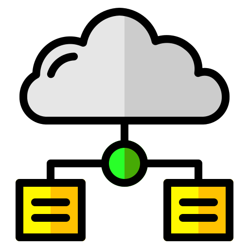 dati cloud Generic Outline Color icona