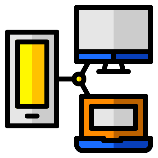meerdere apparaten Generic Outline Color icoon