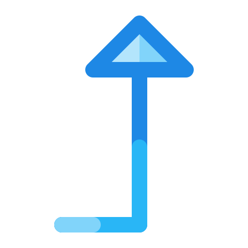Arrow upward Generic Blue icon