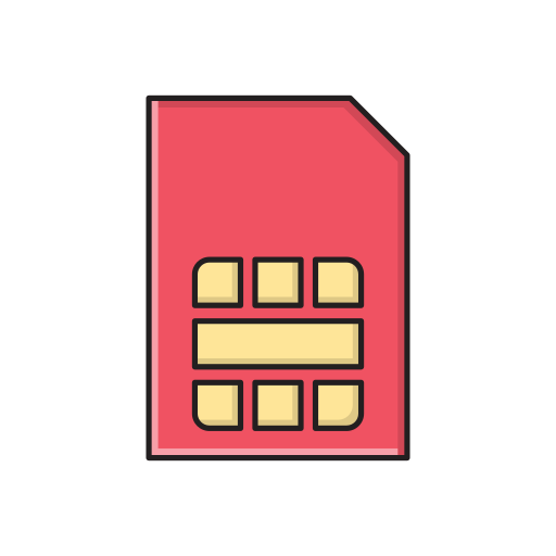 simkaart Vector Stall Lineal Color icoon