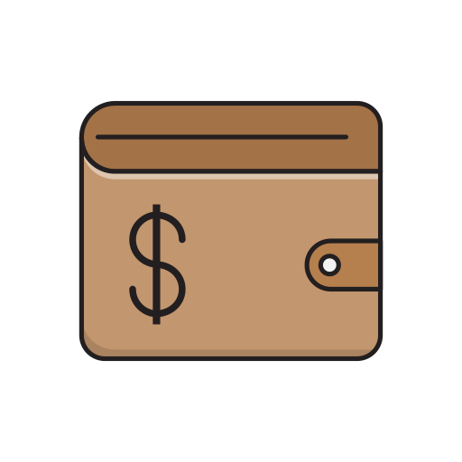 Wallet Vector Stall Lineal Color icon