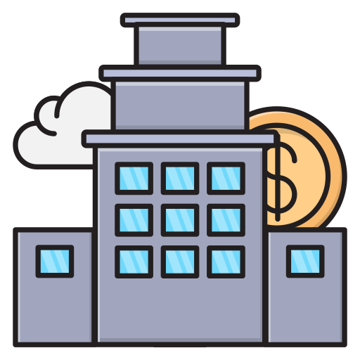 bank Vector Stall Lineal Color icon