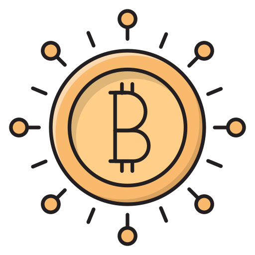 bitcoin Vector Stall Lineal Color icono