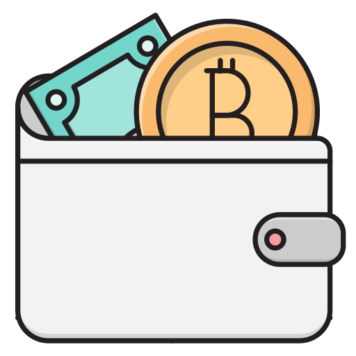 billetera bitcoin Vector Stall Lineal Color icono