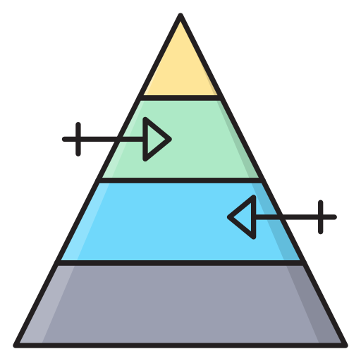 三角錐 Vector Stall Lineal Color icon
