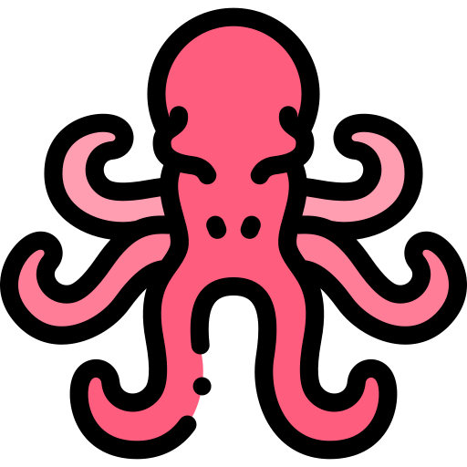 kraken Detailed Rounded Lineal color icono