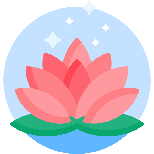 kwiat lotosu Detailed Flat Circular Flat ikona