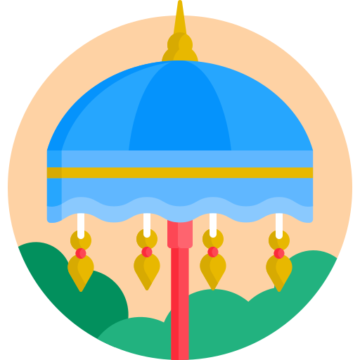 parasol Detailed Flat Circular Flat icoon