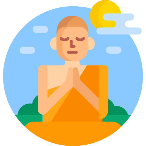 Monk Detailed Flat Circular Flat icon