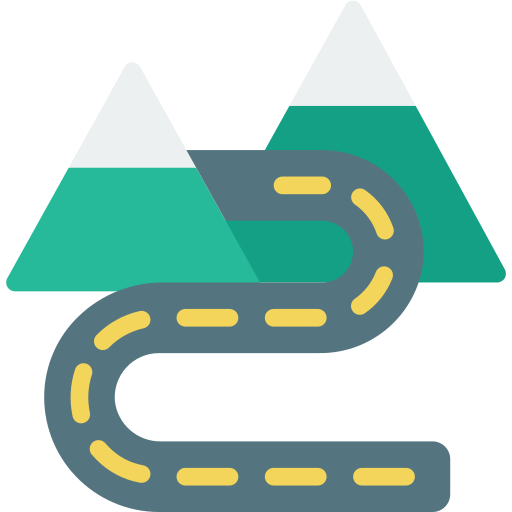 Mountain road Basic Miscellany Flat icon