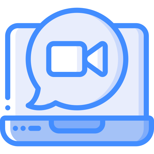 video-chat Basic Miscellany Blue icon
