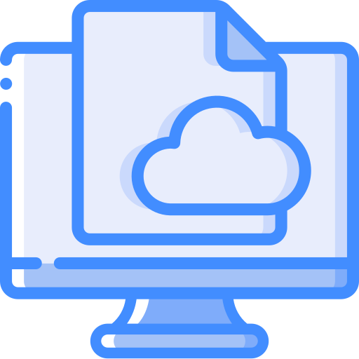 Cloud data Basic Miscellany Blue icon