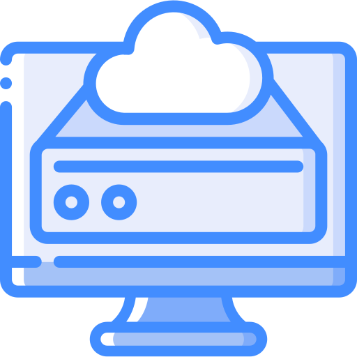 Cloud data Basic Miscellany Blue icon