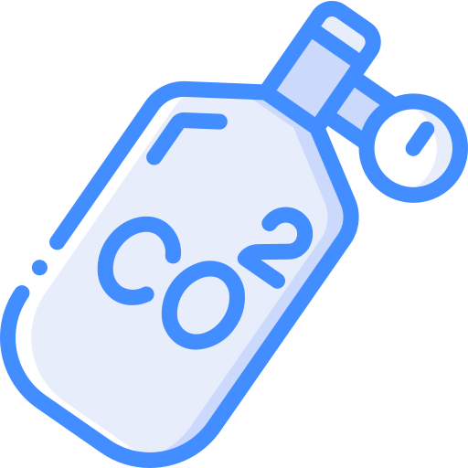 dióxido de carbono Basic Miscellany Blue icono