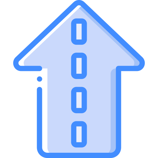 Upward arrow Basic Miscellany Blue icon