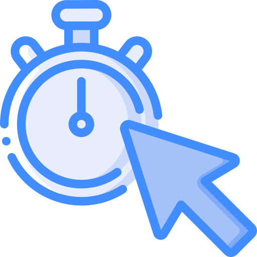 Stopwatch Basic Miscellany Blue icon