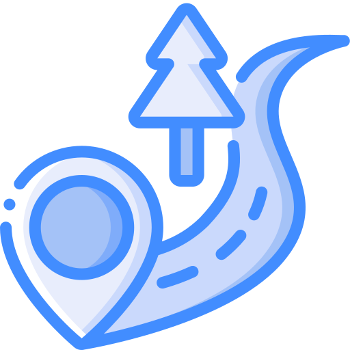 route Basic Miscellany Blue icon