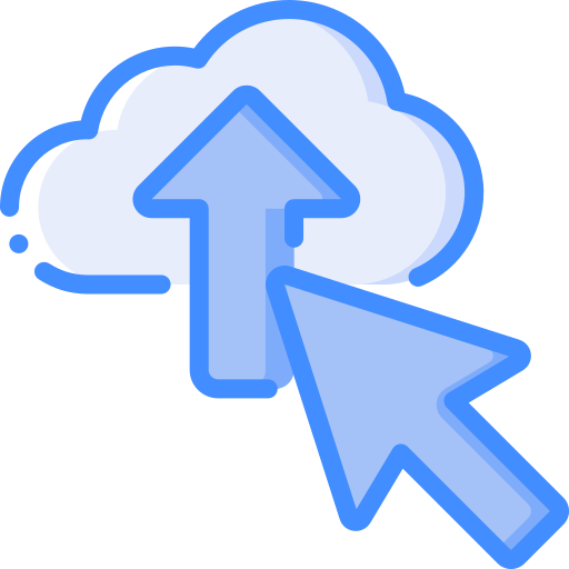 cloud-uploads Basic Miscellany Blue icon
