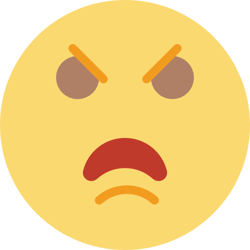 Angry Basic Miscellany Flat icon