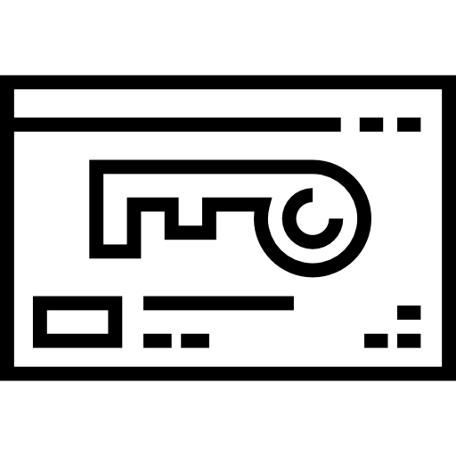 키 카드 Detailed Straight Lineal icon