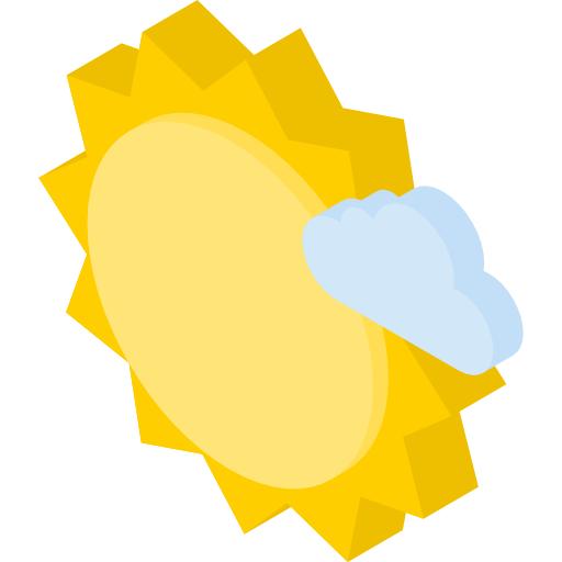 Sun Isometric Flat icon