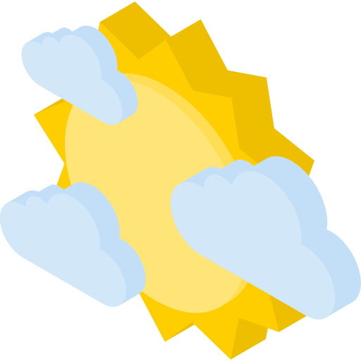 słońce Isometric Flat ikona