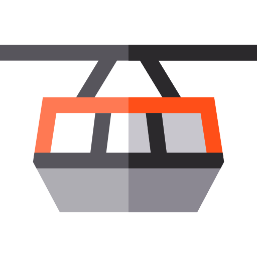 Cable car cabin Basic Straight Flat icon