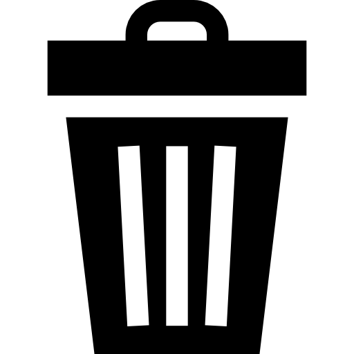 spazzatura Basic Straight Filled icona