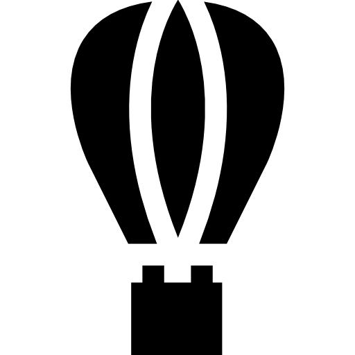 balão de ar quente Basic Straight Filled Ícone