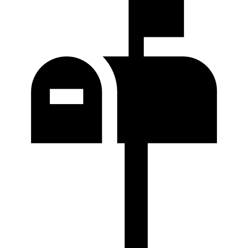 skrzynka pocztowa Basic Straight Filled ikona