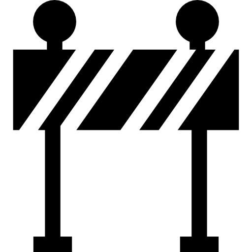 barrera Basic Straight Filled icono